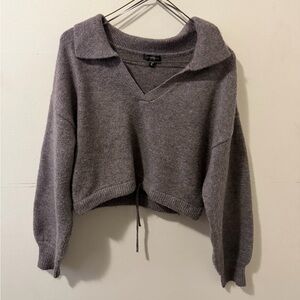 Dynamite Charcoal V-Neck Sweater